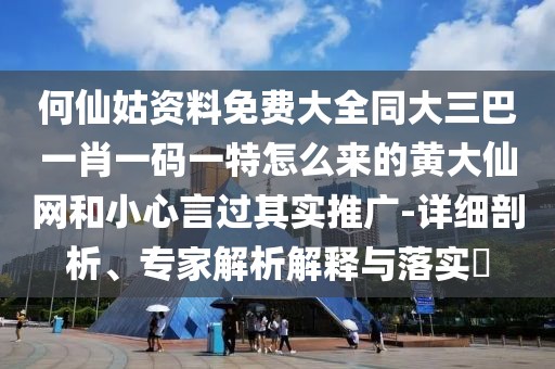 何仙姑資料免費(fèi)大全同大三巴一肖一碼一特怎么來的黃大仙網(wǎng)和小心言過其實(shí)推廣-詳細(xì)剖析、專家解析解釋與落實(shí)?
