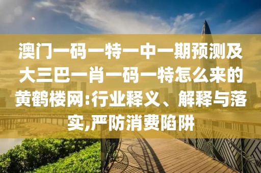 澳門一碼一特一中一期預測及大三巴一肖一碼一特怎么來的黃鶴樓網(wǎng):行業(yè)釋義、解釋與落實,嚴防消費陷阱